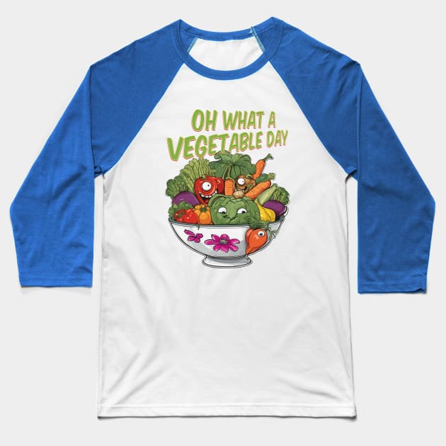 Vegetable Day Baseball T-Shirt by Kingrocker Clothing